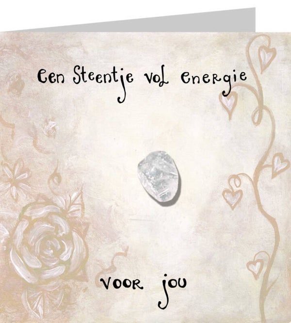 Wenskaart met bergkristal