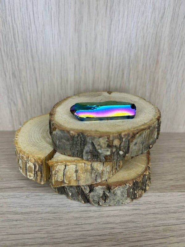 Titanium aura kwarts staafje