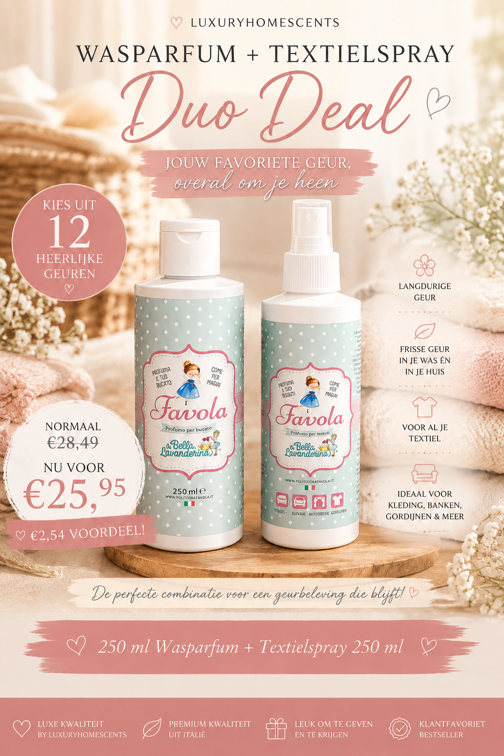 Wasparfum + Textielspray Duo Deal