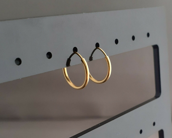 Onedel; Oorring 'Rond' - Verguld