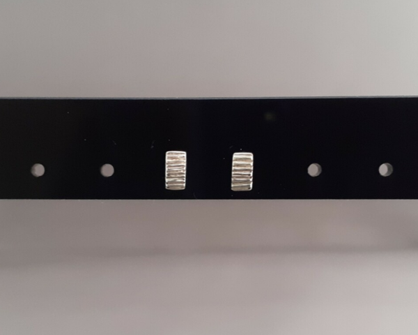 Oorknopje - Streepjes - Zilver