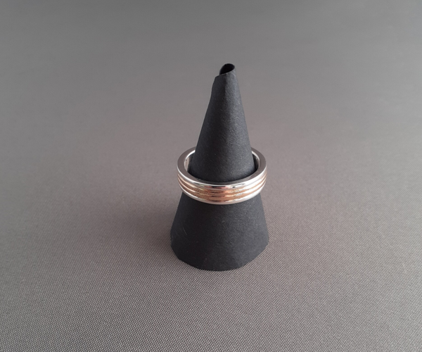 Ring '2 draden' - Zilver en Koper