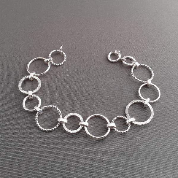 Armband - 3x cirkels - Zilver