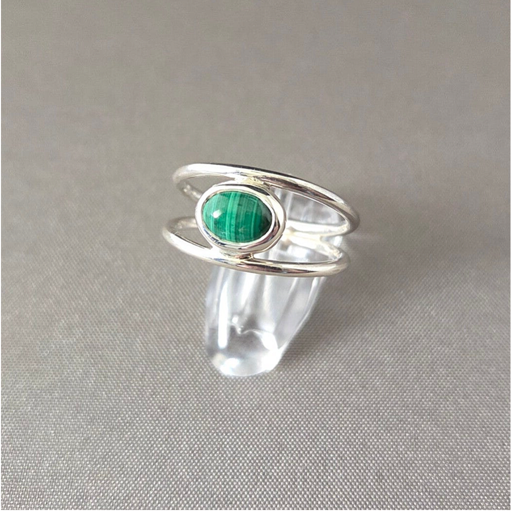 Ring - Malachiet - Zilver