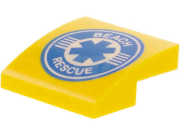 LEGO® 6326438 - PLATE 2X2X2/3 WITH BOW, N° 43 - BRIGHT YELLOW