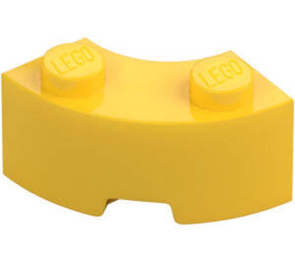 LEGO® 6064227 - BRICK 2X2 WITH INSIDE AND OUTSIDE BOW - BRIGHT YELLOW