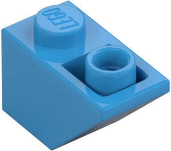 LEGO® 6298469 - SLOPE 1X2, 45°, INVERTED - DARK AZUR