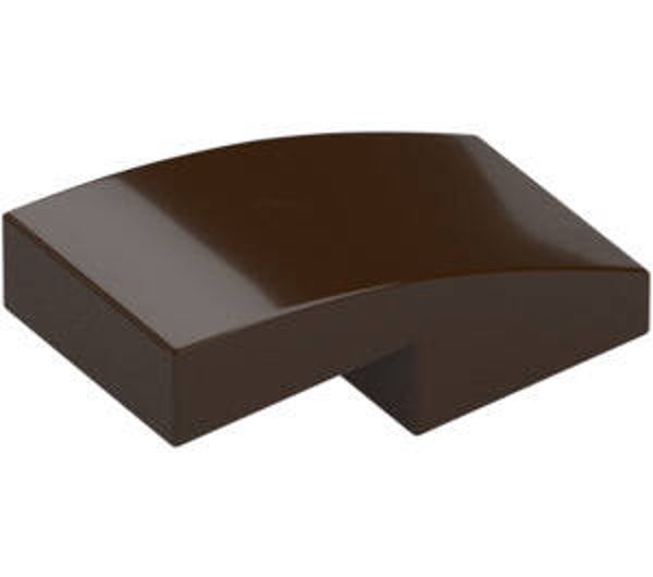 LEGO® 6046943 - PLATE 1X2X2/3 WITH BOW - DARK BROWN