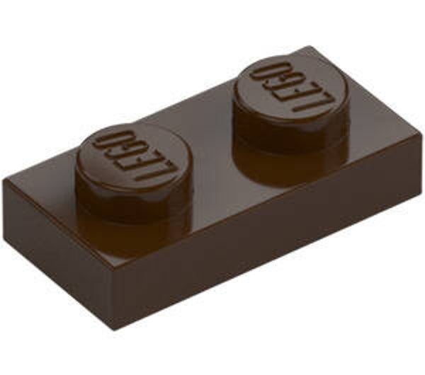 LEGO® 6058221 - PLATE 1X2 - DARK BROWN