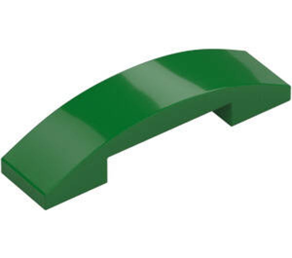 LEGO® 6021539 - PLATE 1X4X2/3 WITH BOW - DARK GREEN
