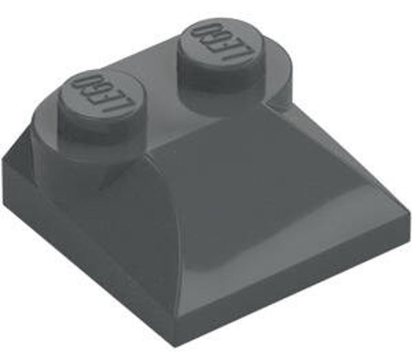 LEGO® 4218696 - PLATE 2X2 WITH BOWS - DARK STONE GRAY