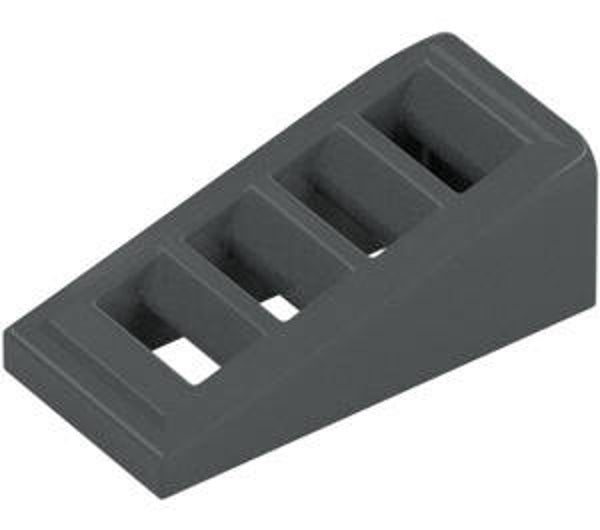 LEGO® 4540386 - SLOPE 1X2X2/3, 18°, WITH LATTICE - DARK STONE GRAY
