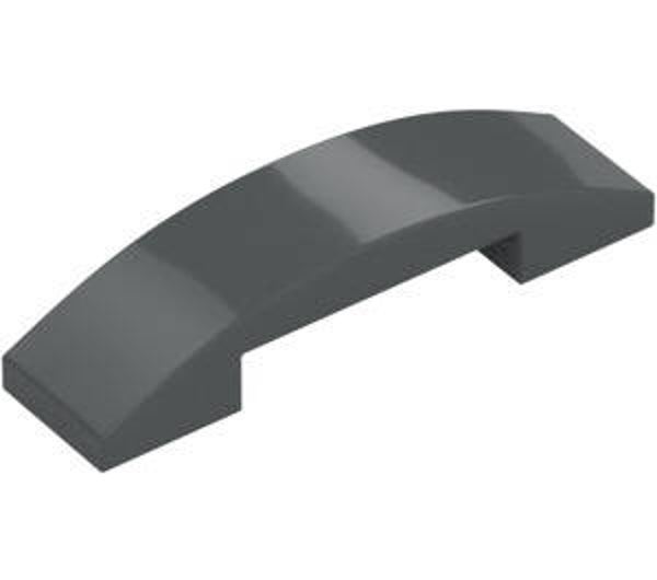 LEGO® 4648256 - PLATE 1X4X2/3 WITH BOW - DARK STONE GRAY