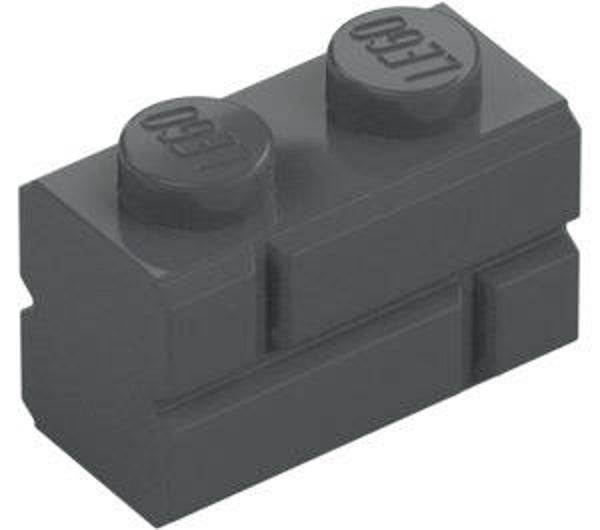 LEGO® 6000311 - PROFILE BRICK 1X2 SINGLE GROOVE - DARK STONE GRAY