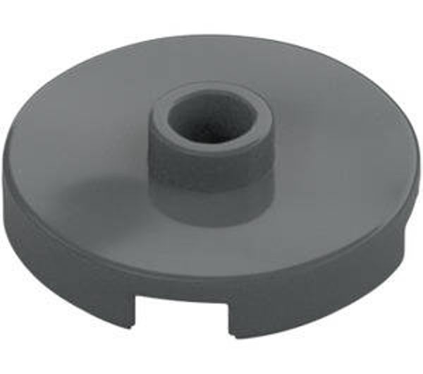 LEGO® 6115080 - PLATE ROUND WITH 1 KNOB - DARK STONE GRAY