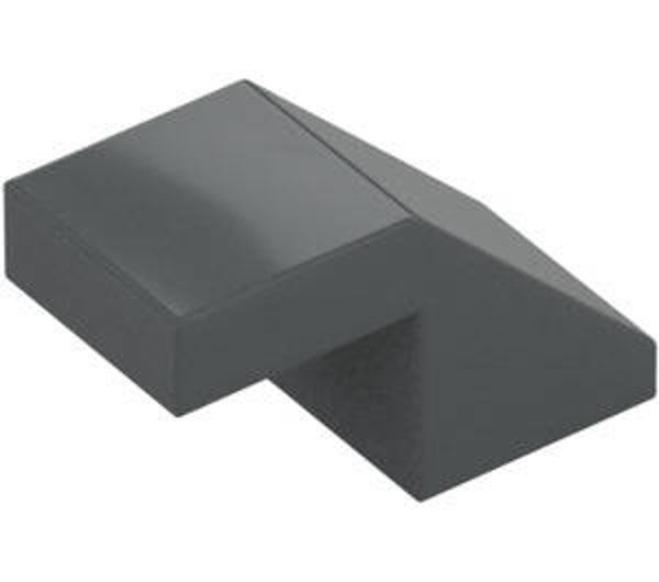 LEGO® 6168776 - SLOPE 1X2, 45°, WITH O KNOBS - DARK STONE GRAY