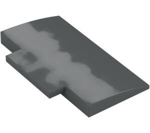LEGO® 6325420- PLATE 5X8X2/3 WITH BOW - DARK STONE GRAY
