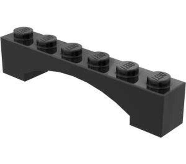 LEGO® 4620763 - BRICK 1X6 WITH INSIDE BOW - BLACK
