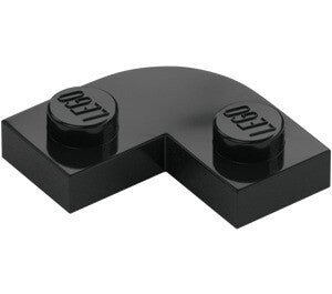 LEGO® 6430580 - PLATE 2X2, 1/4 CIRCLE WITH CUT OUT - BLACK