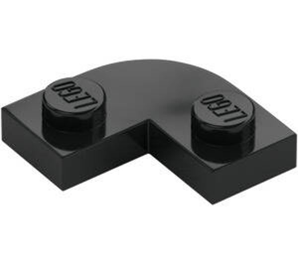 LEGO® 6430580 - PLATE 2X2, 1/4 CIRCLE WITH CUT OUT - BLACK
