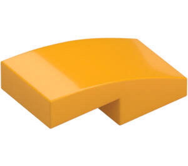 LEGO® 6099728 - PLATE 1X2X2/3 WITH BOW - FLAME YELLOWISH ORANGE