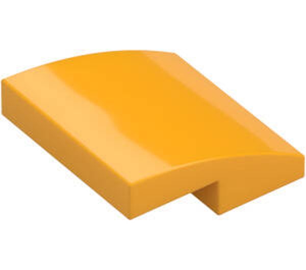 LEGO® 6099730 - PLATE 2X2X2/3 WITH BOW - FLAME YELLOWISH ORANGE