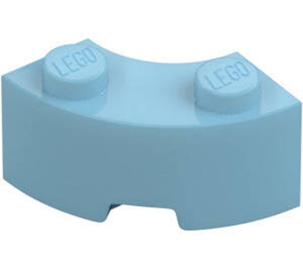 LEGO® 6176171 - BRICK 2X2 WITH INSIDE AND OUTSIDE BOW - MEDIUM AZUR