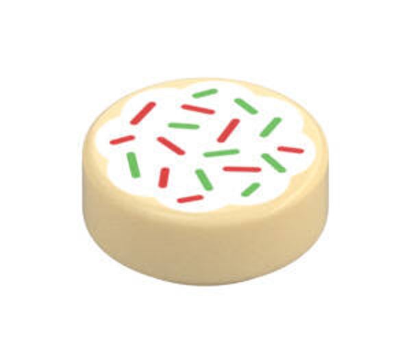 LEGO® 6361753 - TILE 1X1 ROUND WITH COOKIE - BRICK YELLOW