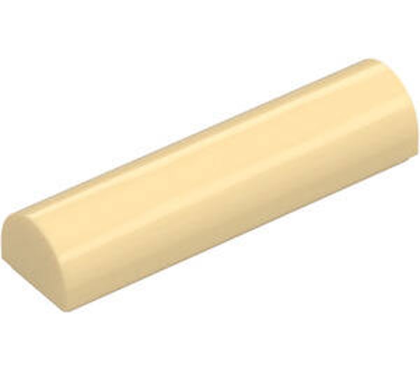LEGO® 6375672 - PLATE 1X4X2/3 WITH OUTSIDE BOW - BRICK YELLOW