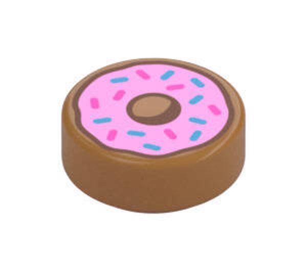 LEGO® 6329593 - TILE 1X1 ROUND WITH DOUGHNUT - MEDIUM NOUGAT