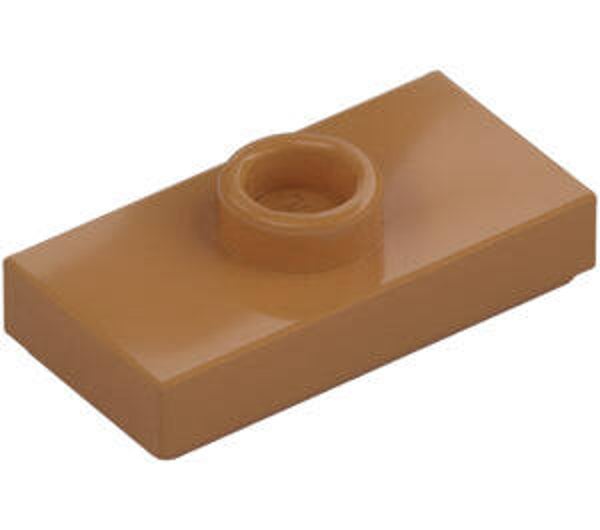 LEGO® 6292154 - PLATE 1X2 WITH 1 KNOB - MEDIUM NOUGAT