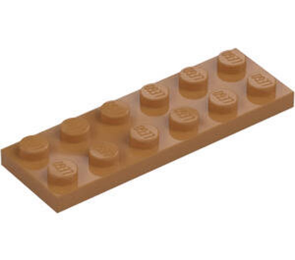 LEGO® 6313600 - PLATE 2X6 - MEDIUM NOUGAT