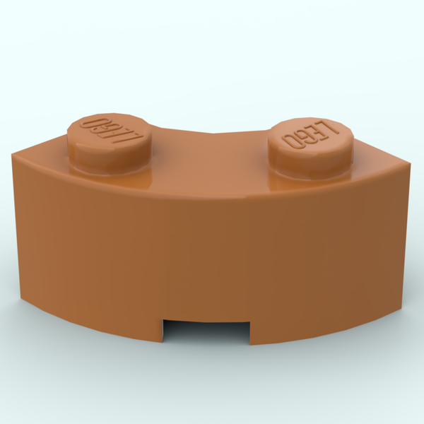 LEGO® 6346464 - BRICK 2X2 WITH INSIDE AND OUTSIDE BOW - MEDIUM NOUGAT