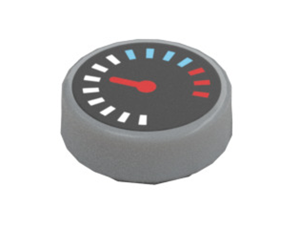 LEGO® 6329581 - TILE 1X1 ROUND WITH GAUGE - MEDIUM STONE GRAY