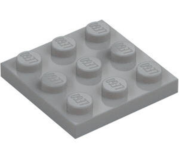 LEGO® 6015347 - PLATE 3X3 - MEDIUM STONE GRAY
