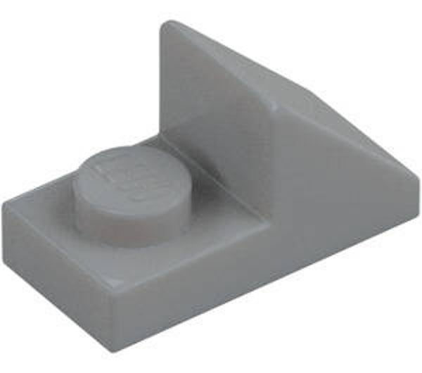 LEGO® 6093859 - SLOPE 1X2, 45°, WITH 1/3 PLATE - MEDIUM STONE GRAY