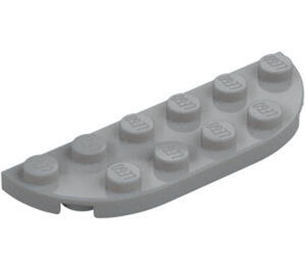 LEGO® 6105964 - DEMI CIRCLE PLATE 2X6 - MEDIUM STONE GRAY