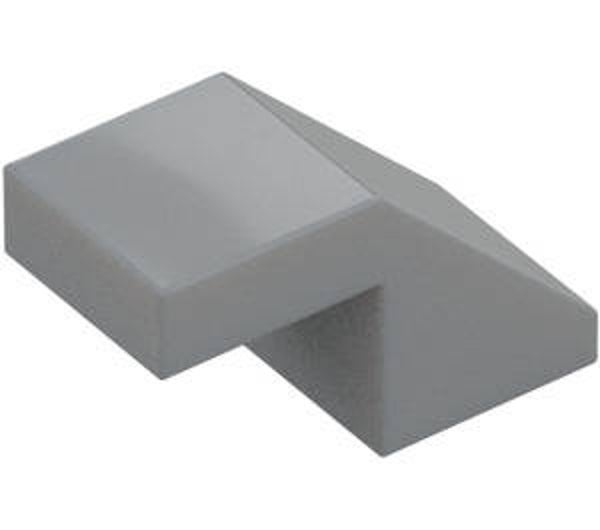 LEGO® 6213378 - SLOPE 1X2, 45°, WITH O KNOBS - MEDIUM STONE GRAY