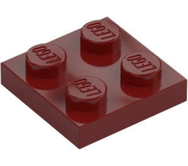 LEGO® 4585479 - PLATE 2X2 - NEW DARK RED