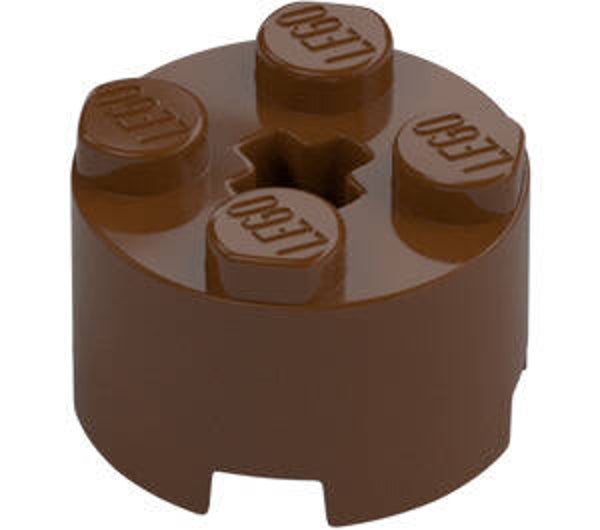LEGO® 4211166 - BRICK 2X2 ROUND - REDDISH BROWN