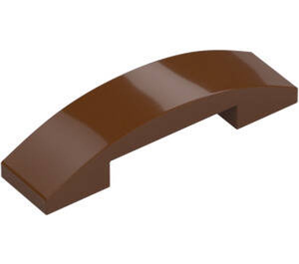 LEGO® 4658005 - PLATE 1X4X2/3 WITH BOW - REDDISH BROWN