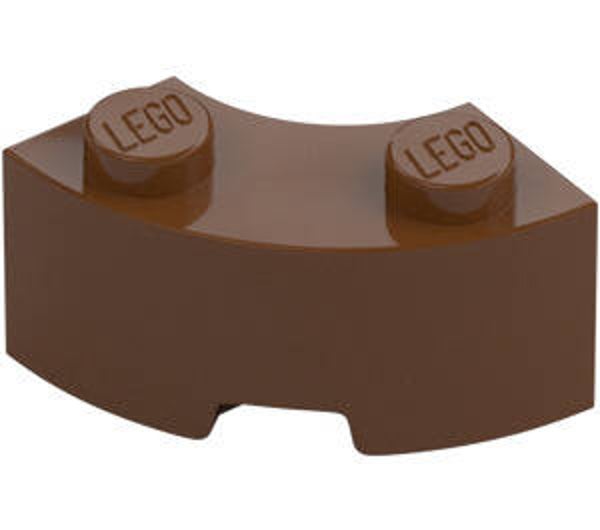 LEGO® 6322211 - BRICK 2X2 WITH INSIDE AND OUTSIDE BOW - REDDISH BROWN