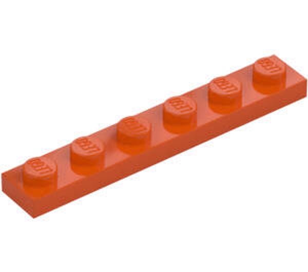 LEGO® 6469087 - PLATE 1X6 - REDDISH ORANGE