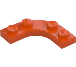 LEGO® 6529190 - PLATE 3X3, 1/4 CIRCLE WITH CUT OUT - REDDISH ORANGE