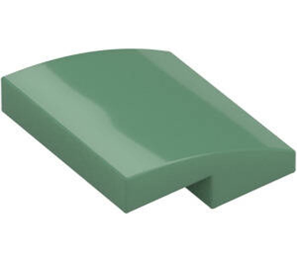 LEGO® 6080431 - PLATE 2X2X2/3 WITH BOW - SAND GREEN