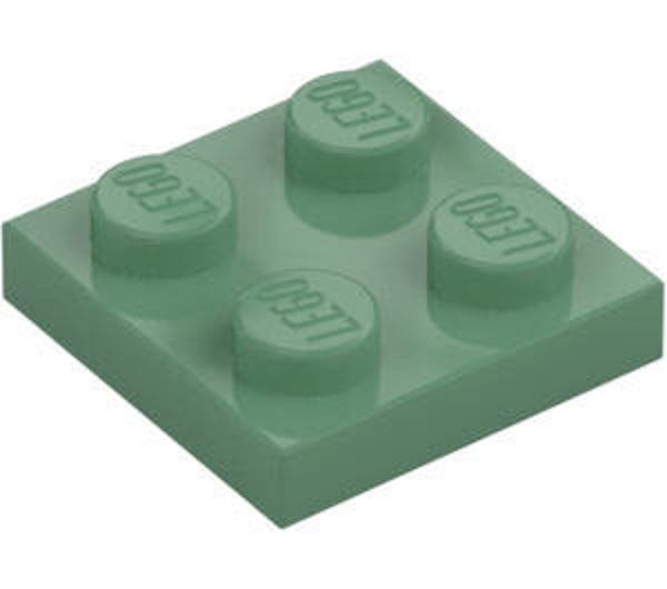 LEGO® 6186823 - PLATE 2X2 - SAND GREEN