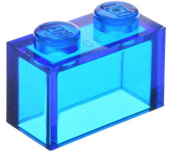 LEGO® 6244906 - BRICK 1X2 - TRANSPARENT BLUE