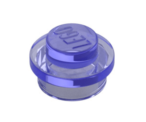 LEGO® 6240210 - ROUND PLATE 1X1 - TRANSPARENT BRIGHT BLUISH VIOLET
