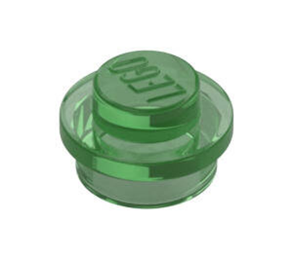 LEGO® 3005748 - ROUND PLATE 1X1 - TRANSPARENT GREEN