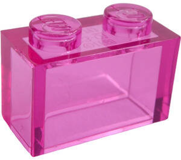 LEGO® 6096995 - BRICK 1X2 - TRANSPARENT MEDIUM REDDISH VIOLET